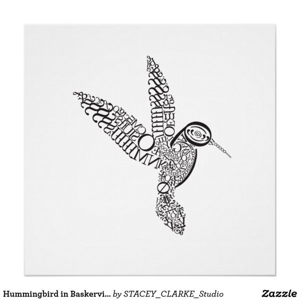 Шрифт из птиц