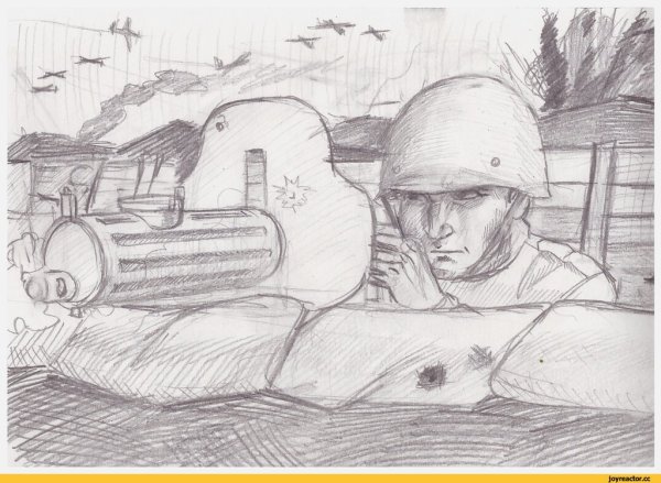Рисунки на военную тему легкие карандашом