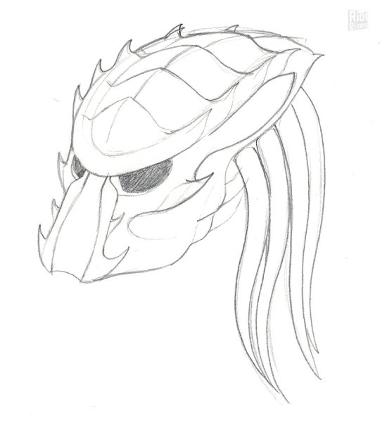 Хищник карандашом для срисовки