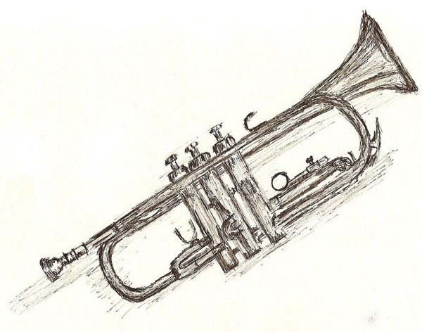 Эскиз трубы музыкальной