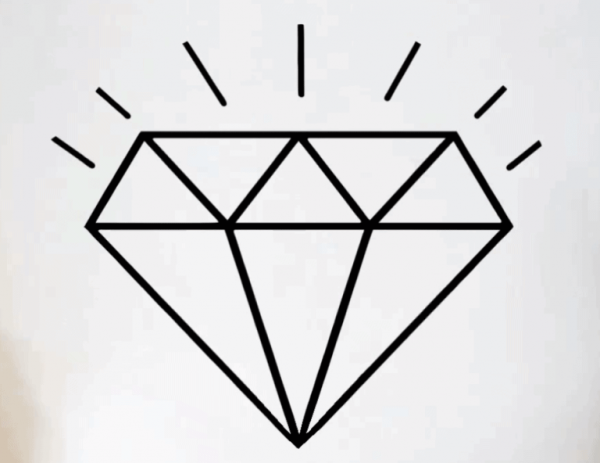 Рисунки легкие Алмаз