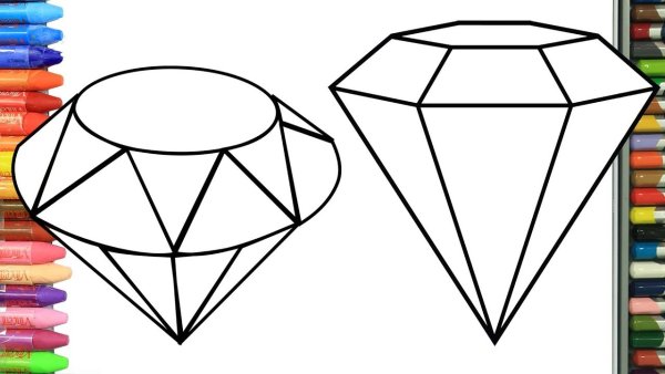 Раскраска бриллиант