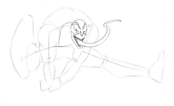 Человек паук нарисовать поэтапно Веном