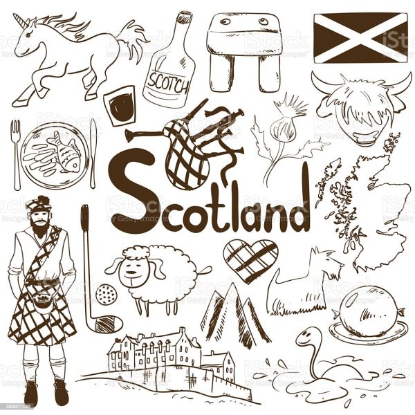 Символ Шотландии раскраска