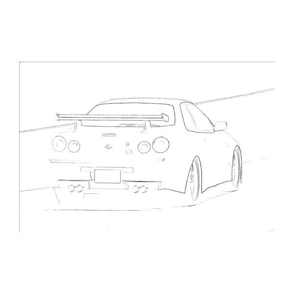 Рисунок Ниссан ГТР 34