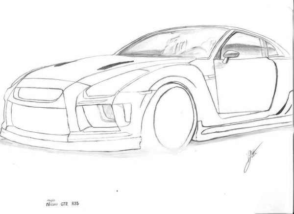 Nissan Skyline GTR 35 карандаш