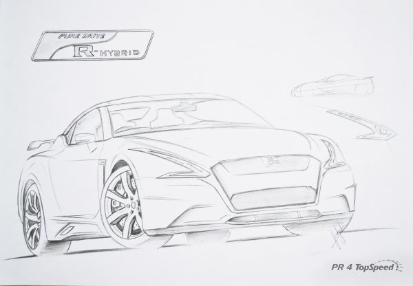 Nissan GTR r35 раскраска