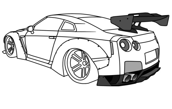 Nissan GTR r35 раскраска