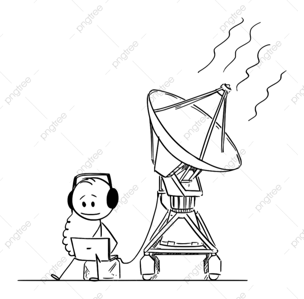 Рисунок человек с антенной