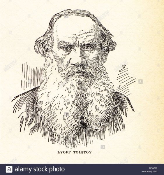 Портрет Льва Николаевича Толстого карандашом