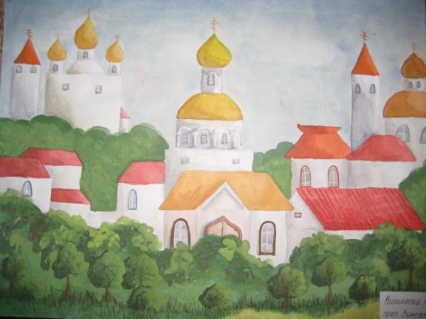 Свенский монастырь Брянск рисунок