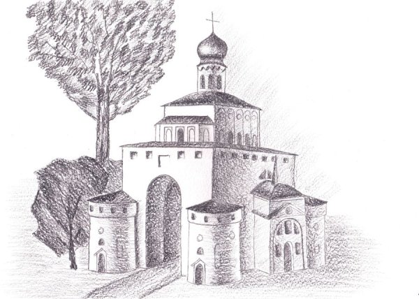 Рисунок на тему памятники архитектуры