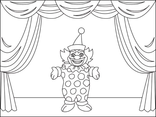 Театр раскраска для детей