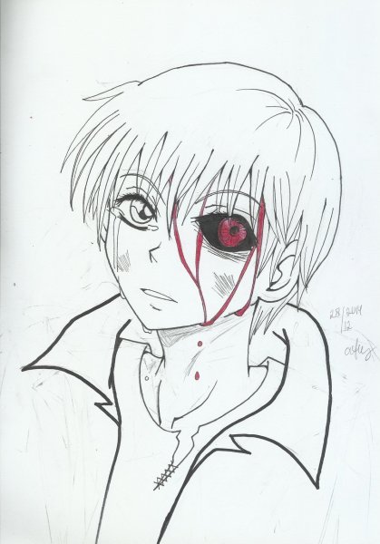 Аниме для срисовки Токийский гуль