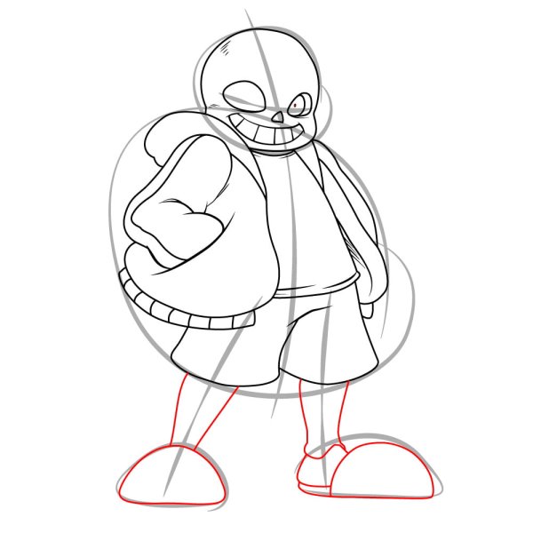 Пошаговое рисование Санса