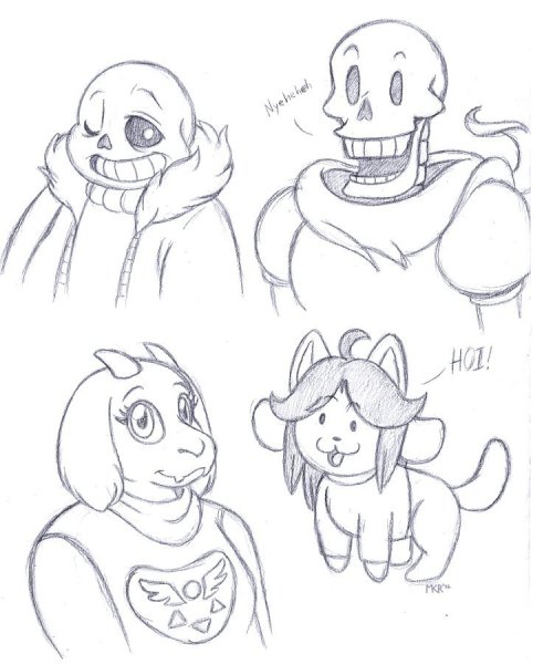Рисунки андертейл карандашом