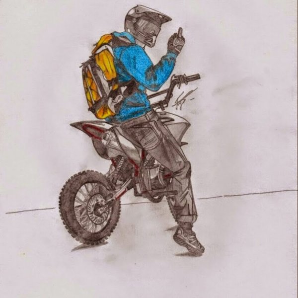 Нарисовать питбайк