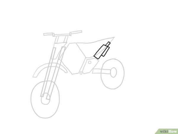 Пит байк рисунок лёгкой