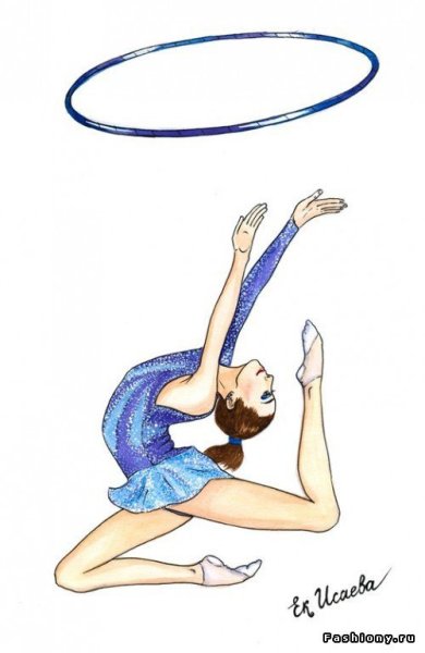 Рисунки гимнасток для срисовки
