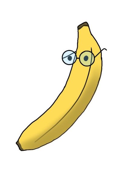 Срисовать банан фломастером