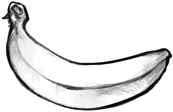 Банан нарисовать легко