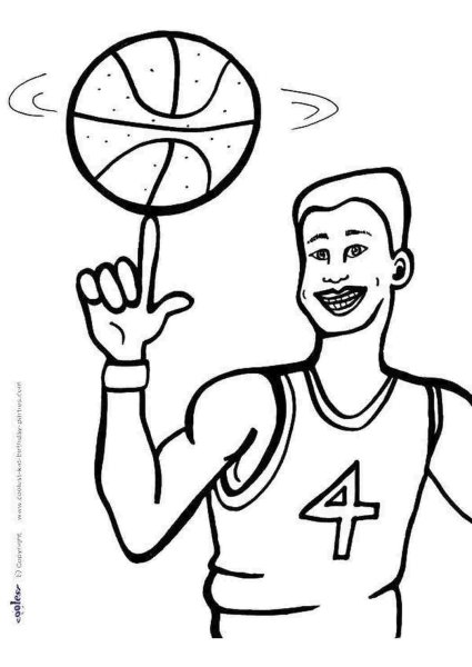 Раскраска баскетболист