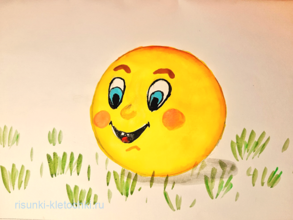 Нарисовать колобка