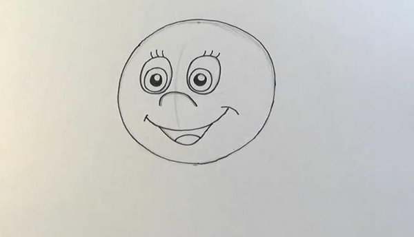 Колобок рисунок карандашом