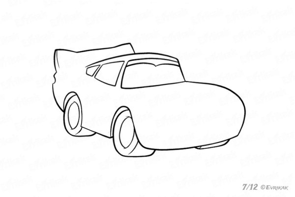 Молния Маквин рисунок легкий