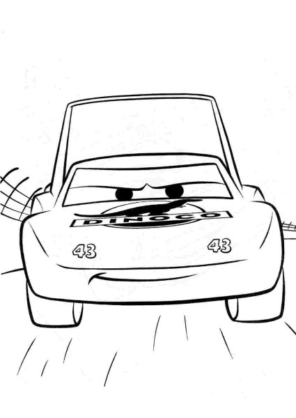 Раскраска Тачки Кинг Диноко