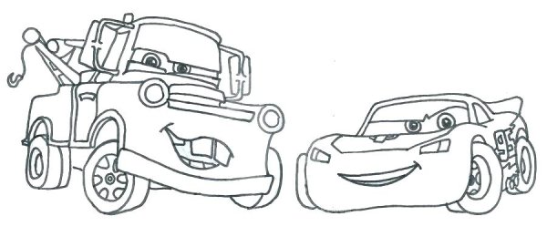 Молния Маквин и Мэтр раскраска