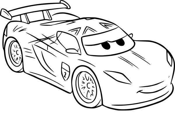 Раскраска машинки гоночные Маккуин