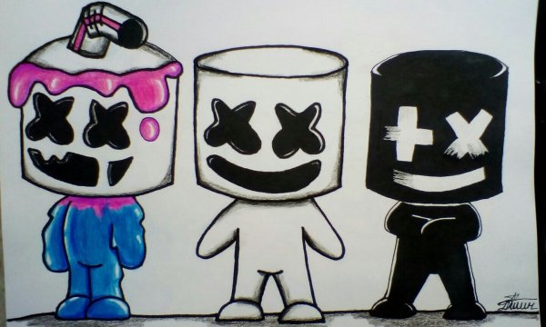 Маршмеллоу карандашом