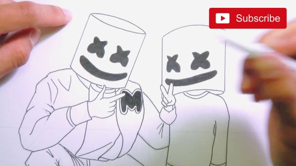 Рисунки для срисовки маршмеллоу