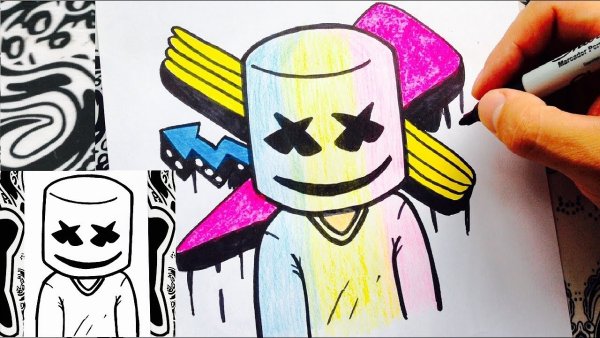 Маршмеллоу карандашом