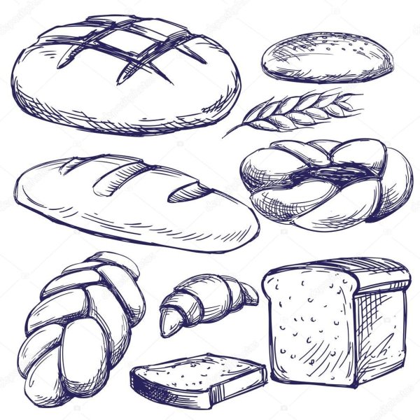 Хлебобулочные изделия рисунок