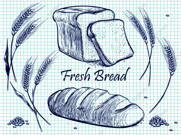 Рисунок хлеба для срисовки