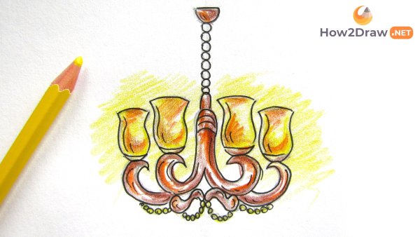 Нарисовать люстру