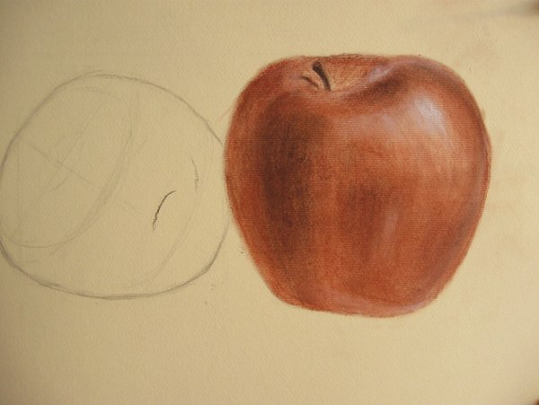 Яблоко сангиной