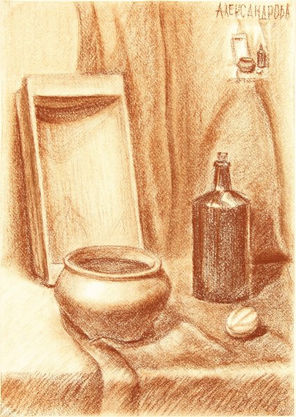 Гризайль сангиной