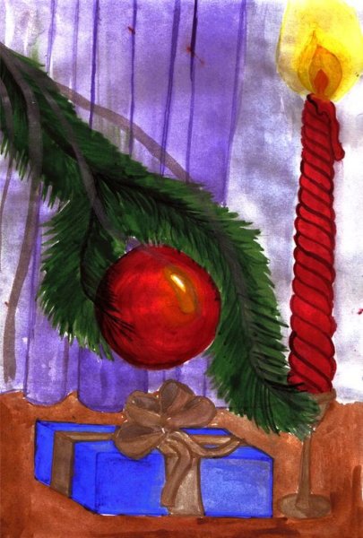 Рисунок на новогоднюю тему