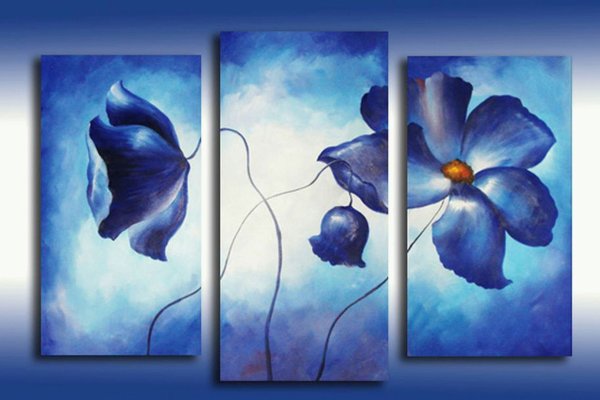 Триптих картины цветы