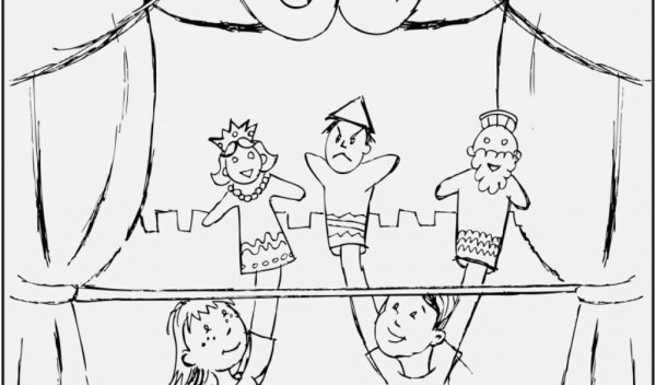 Сцена с декорациями рисунок