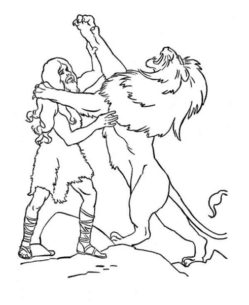 Геракл и немейский Лев рисунок