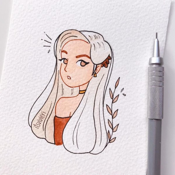 Девушки карандашом для скетчбука