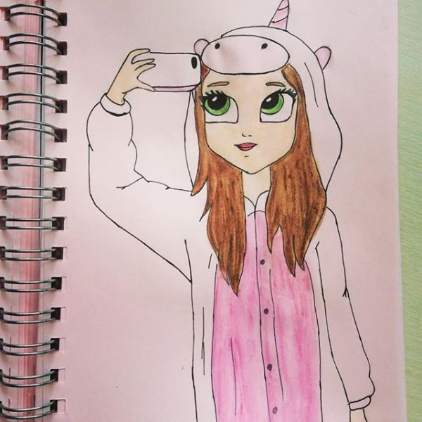 Рисунки в блокнотике для девочек лёгкие