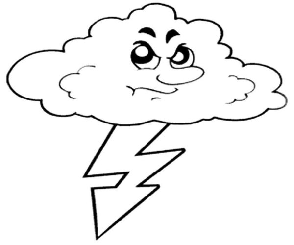 Молния раскраска