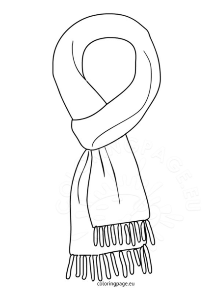 Шарф раскраска для детей