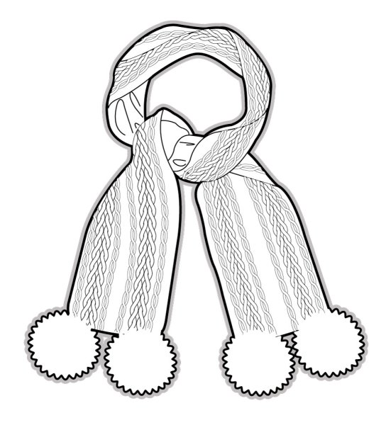 Шарфик раскраска для детей