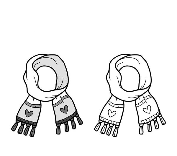 Шарф раскраска для детей